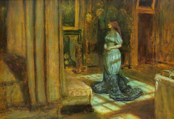 Madeleine undressing (Eve of St. Agnes), John Everett Millais, 1863